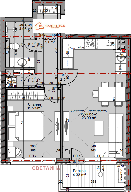 À venda  1 quarto Sofia , Mladost 4 , 69 m² | 23763655 - imagem [5]