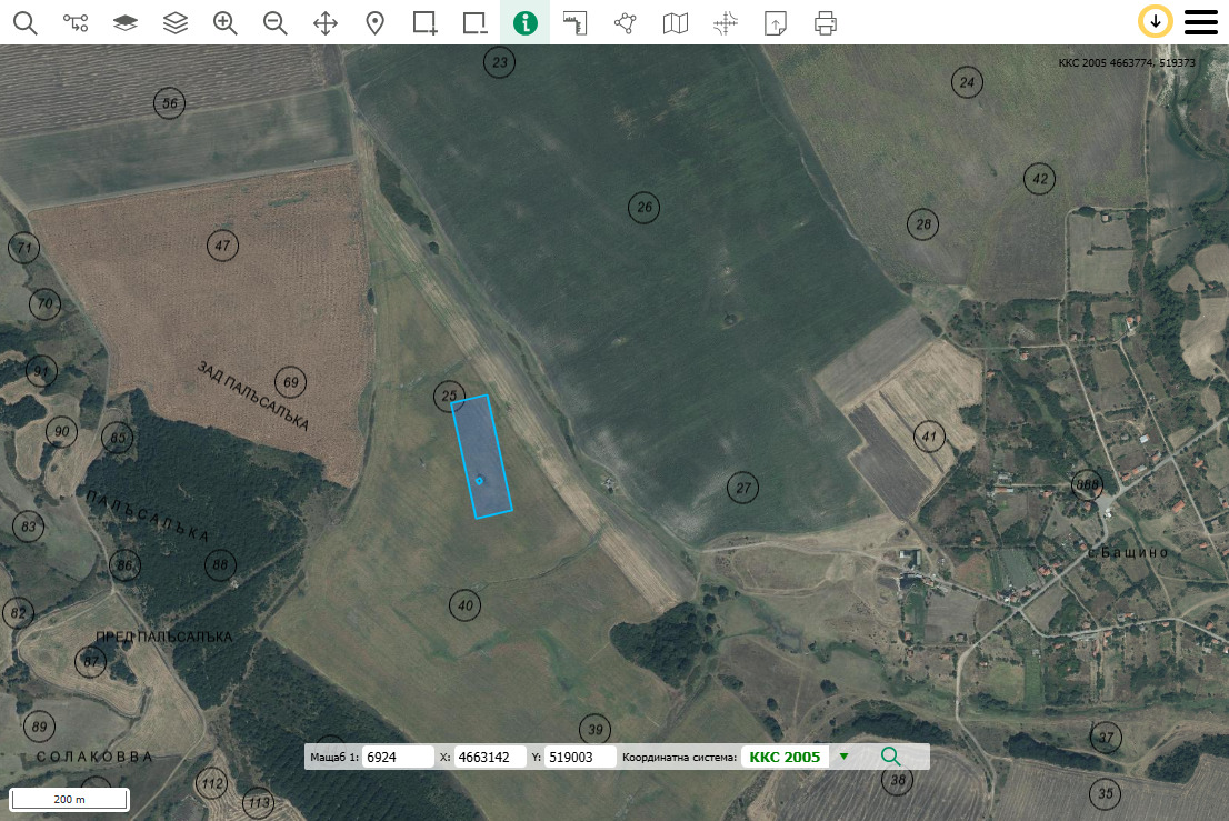 Продава ЗЕМЕДЕЛСКА ЗЕМЯ, с. Бащино, област Стара Загора, снимка 2 - Земеделска земя - 54149142