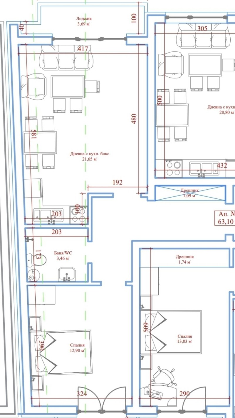Продава 2-СТАЕН, гр. Варна, Зимно кино Тракия, снимка 2 - Апартаменти - 52802883