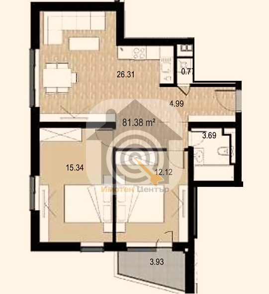 Продава 3-СТАЕН, гр. София, Кръстова вада, снимка 12 - Апартаменти - 52496609