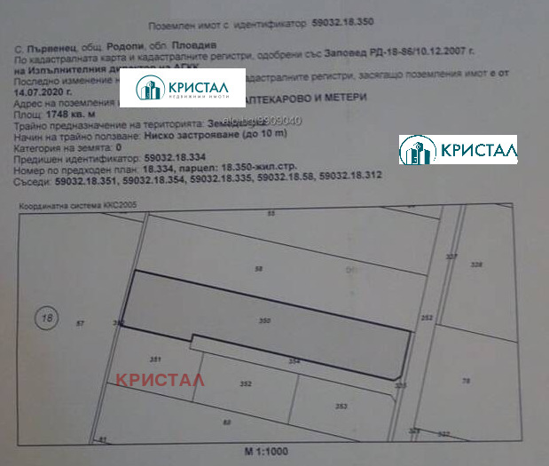 Na sprzedaż  Działka region Płowdiw , Parwenec , 1748 mkw | 76322319 - obraz [2]