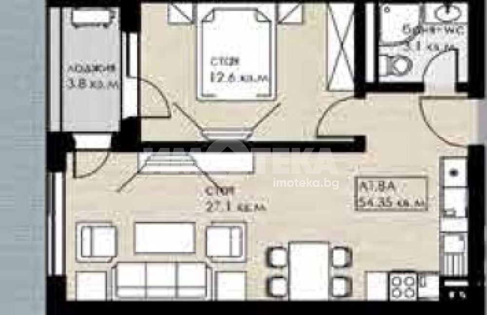 Продава 2-СТАЕН, гр. София, Дружба 2, снимка 3 - Апартаменти - 54136510