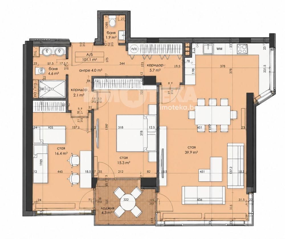 Продава 3-СТАЕН, гр. София, Изгрев, снимка 4 - Апартаменти - 54915247