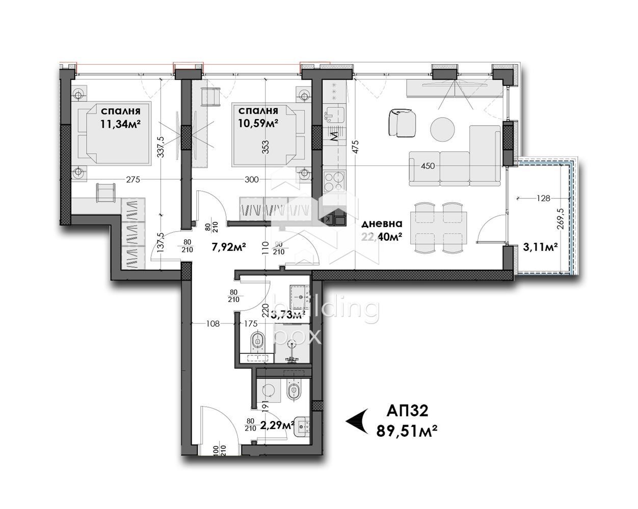 Продава 3-СТАЕН, гр. Варна, Изгрев, снимка 2 - Апартаменти - 54815263