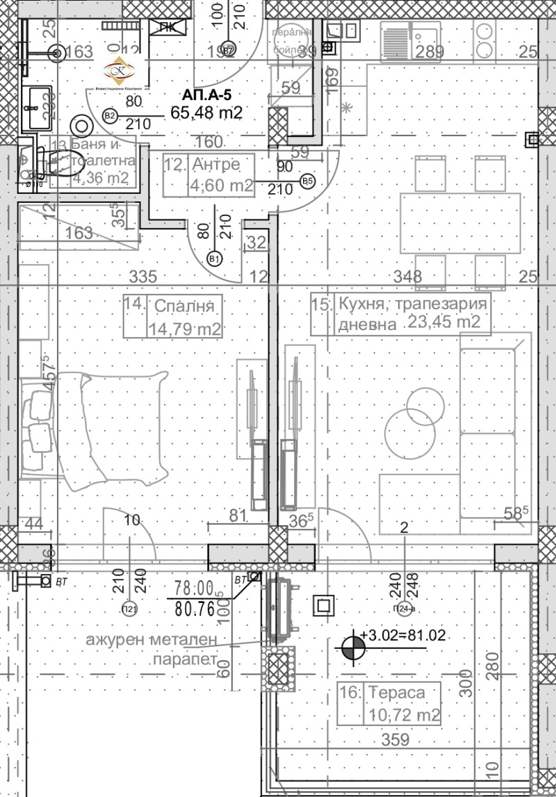 Продаја  1 спаваћа соба Варна , к.к. Сланчев ден , 79 м2 | 53369680 - слика [4]
