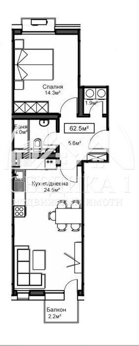Satılık  1 yatak odası Sofia , Krasno selo , 88 metrekare | 89490666 - görüntü [11]