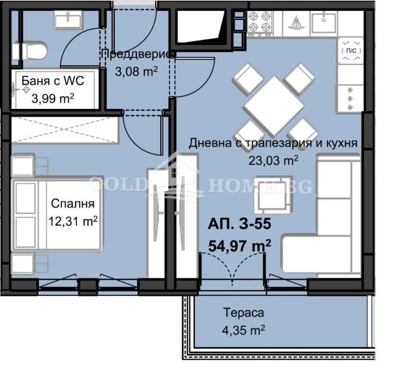 Продава 2-СТАЕН, гр. Пловдив, Христо Смирненски, снимка 3 - Апартаменти - 52464783