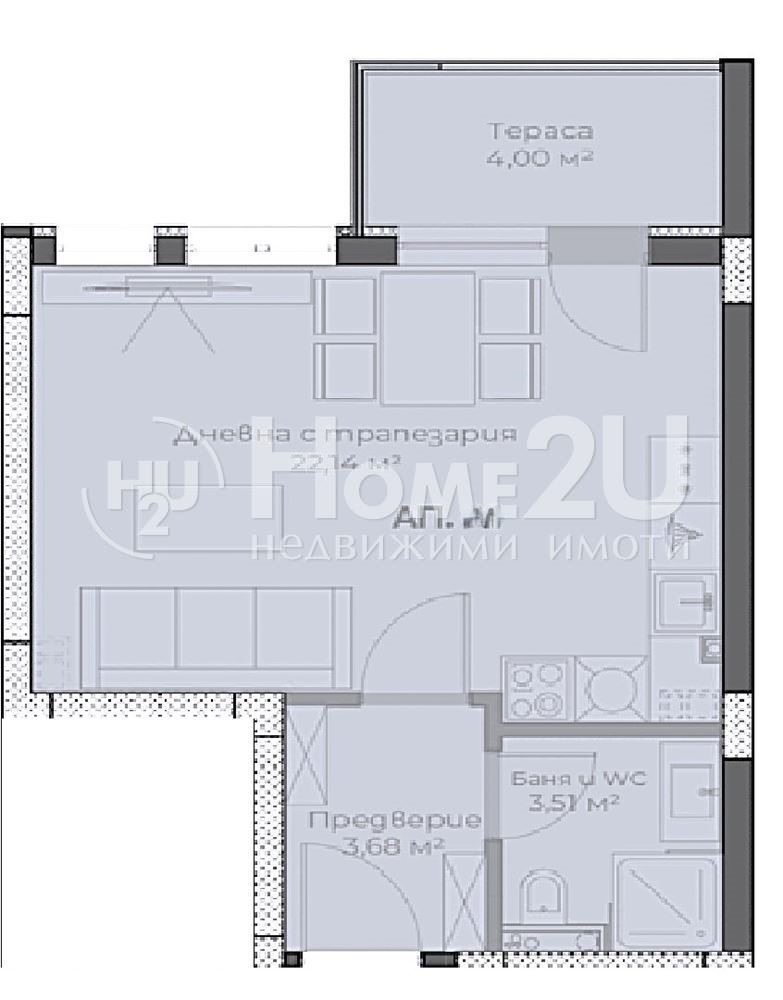 De vânzare  Studio Plovdiv , Hristo Smirnensci , 48 mp | 63921292 - imagine [3]