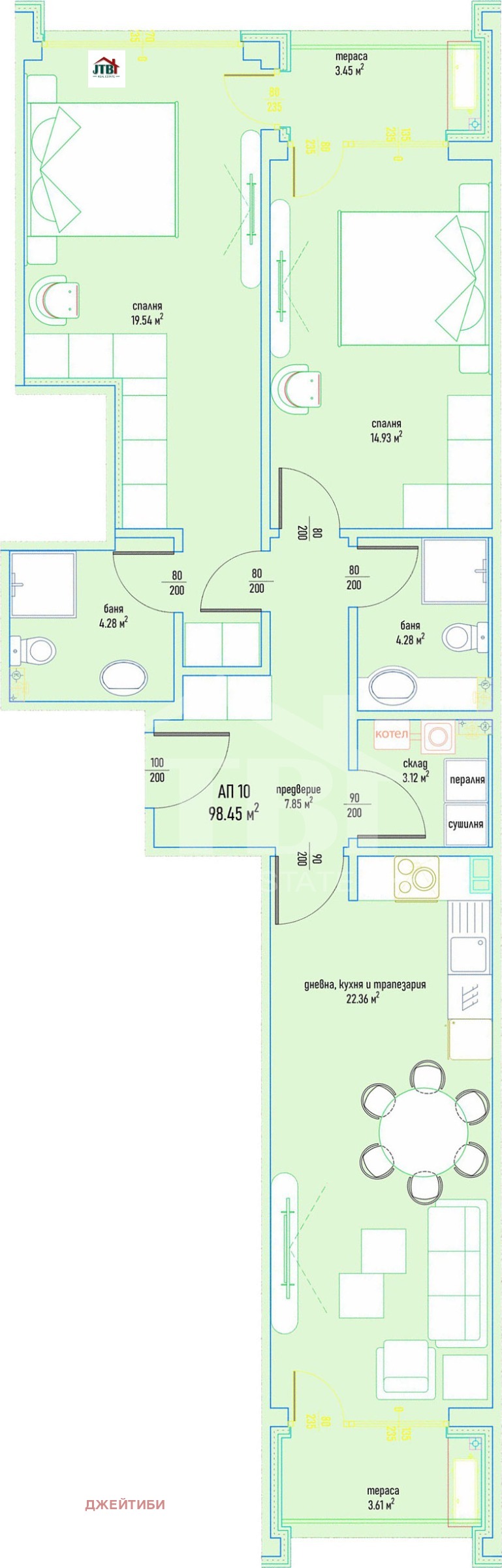 Продава 3-СТАЕН, гр. София, Малинова долина, снимка 15 - Апартаменти - 54260656