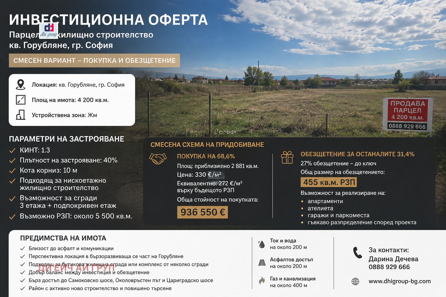 Продава ПАРЦЕЛ, гр. София, Горубляне, снимка 2 - Парцели - 54452934