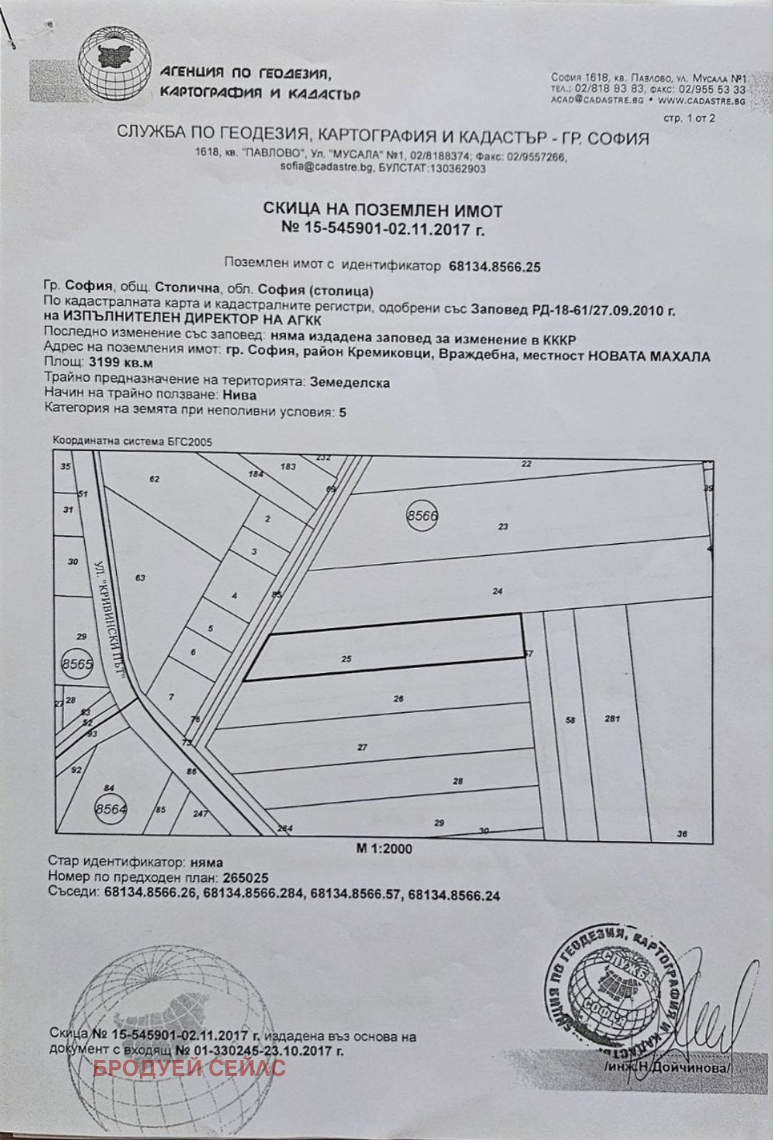 Продава ПАРЦЕЛ, гр. София, Враждебна