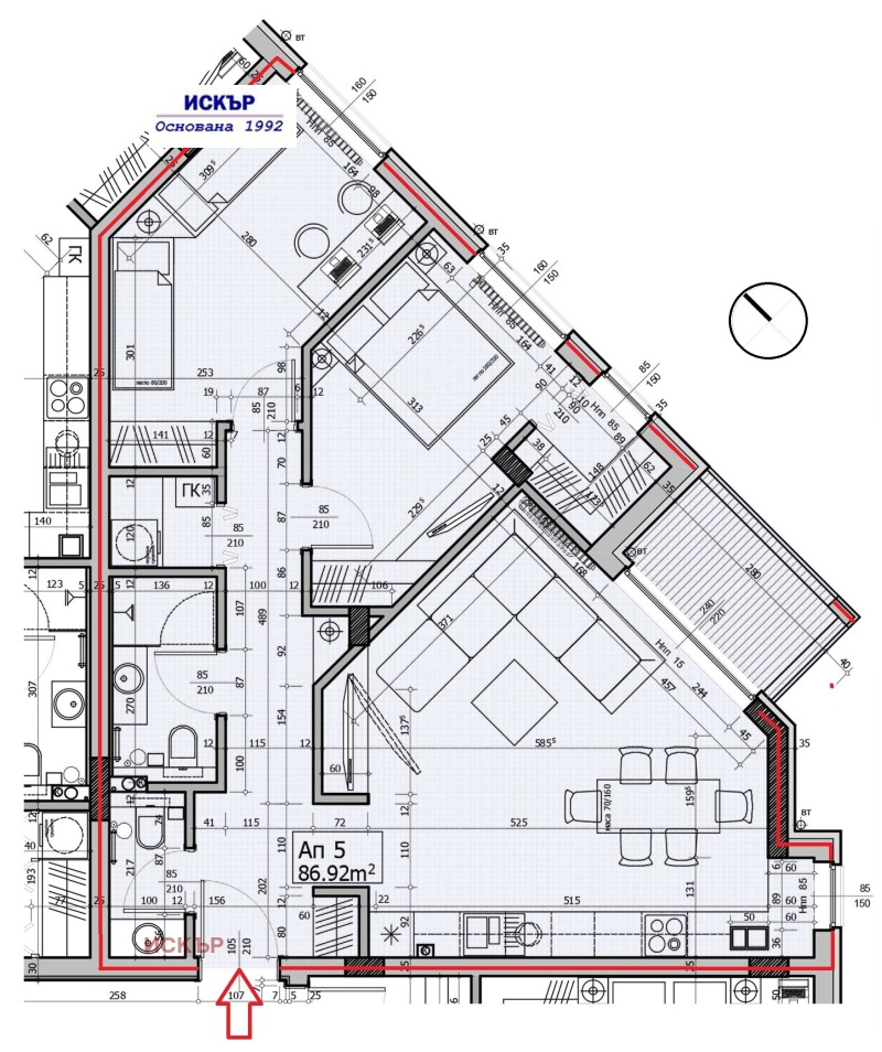 Продава 3-СТАЕН в град София, Павлово - 108 кв.м / 222 000 € » 434 194.26 лв., ИСКЪР