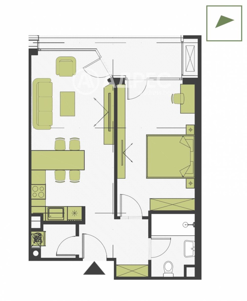 Zu verkaufen  1 Schlafzimmer Sofia , Krastowa wada , 78 qm | 11636479 - Bild [6]