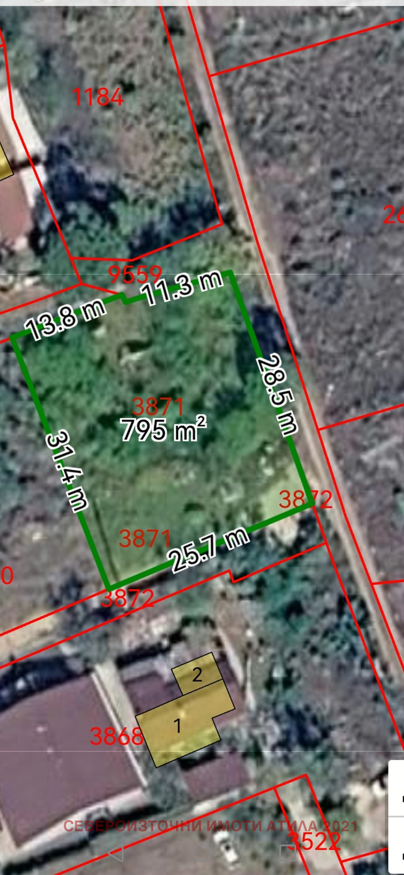 Продава ПАРЦЕЛ, гр. Варна, м-т Боровец - север, снимка 3 - Парцели - 56249488