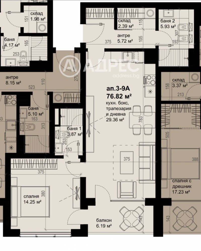 Na prodej  1 ložnice Burgas , Izgrev , 90 m2 | 61714223