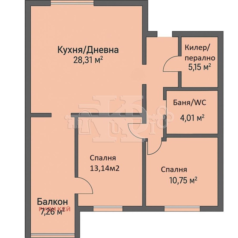In vendita  2 camere da letto Varna , Levski 2 , 102 mq | 19499754