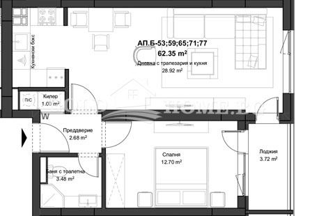 Zu verkaufen  1 Schlafzimmer Plowdiw , Kjutschuk Parisch , 65 qm | 87991381 - Bild [4]