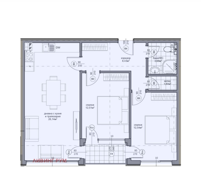 Na prodej  2 ložnice Varna , Mladost 1 , 88 m2 | 58926678 - obraz [15]