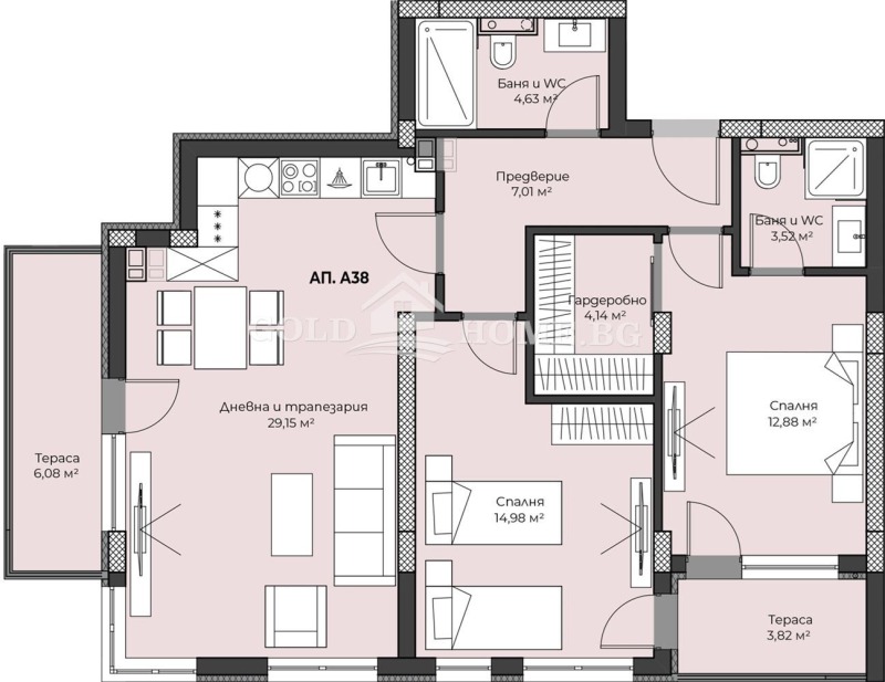 Продава 3-СТАЕН, гр. Пловдив, Христо Смирненски, снимка 7 - Апартаменти - 52639840