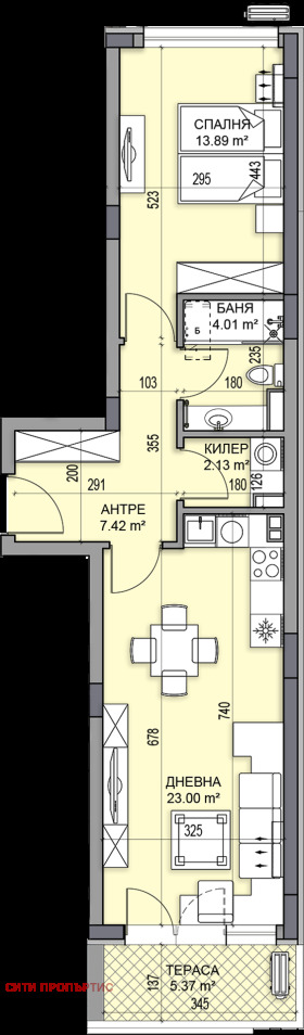 1 Schlafzimmer Gagarin, Plowdiw 2