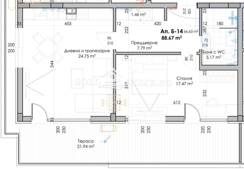 Na prodej  1 ložnice Plovdiv , Christo Smirnenski , 105 m2 | 85025191 - obraz [2]