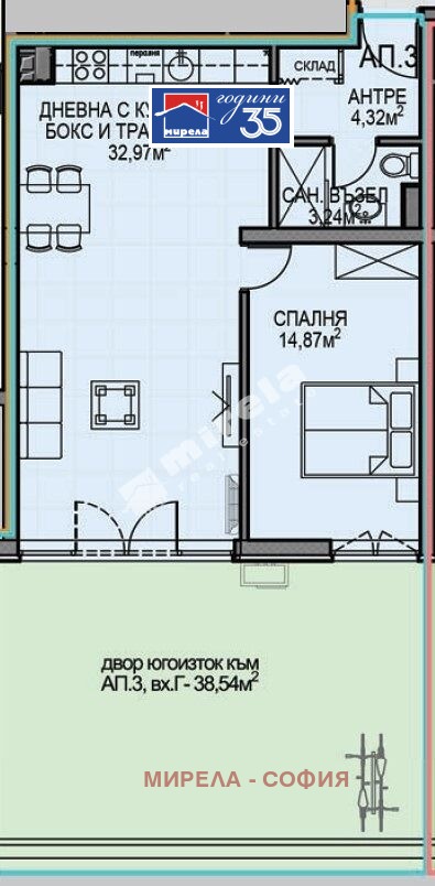 Продава 2-СТАЕН, гр. София, Обеля 2