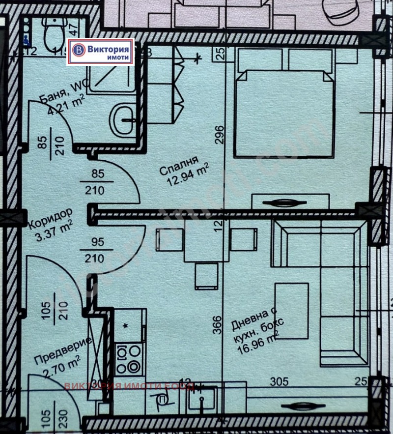 Na sprzedaż  1 sypialnia Weliko Tarnowo , Zona B , 59 mkw | 59998236 - obraz [3]