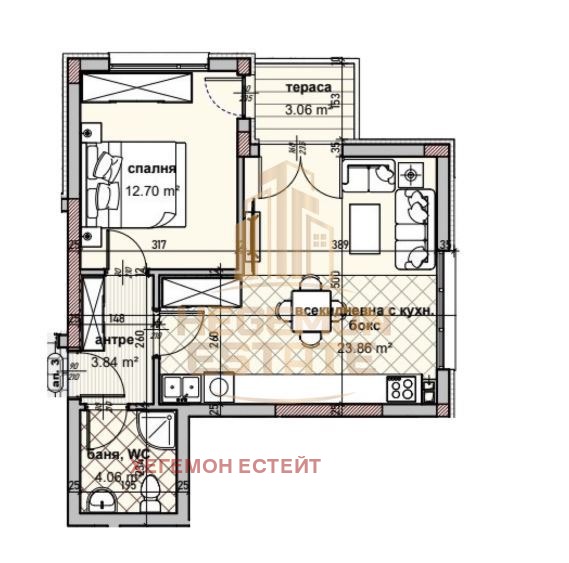 Satılık  1 yatak odası Varna , Vladislav Varnençik 1 , 67 metrekare | 27111444
