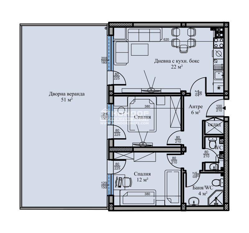 Till salu  2 sovrum Plovdiv , Vastanitjeski , 127 kvm | 50637300 - bild [3]