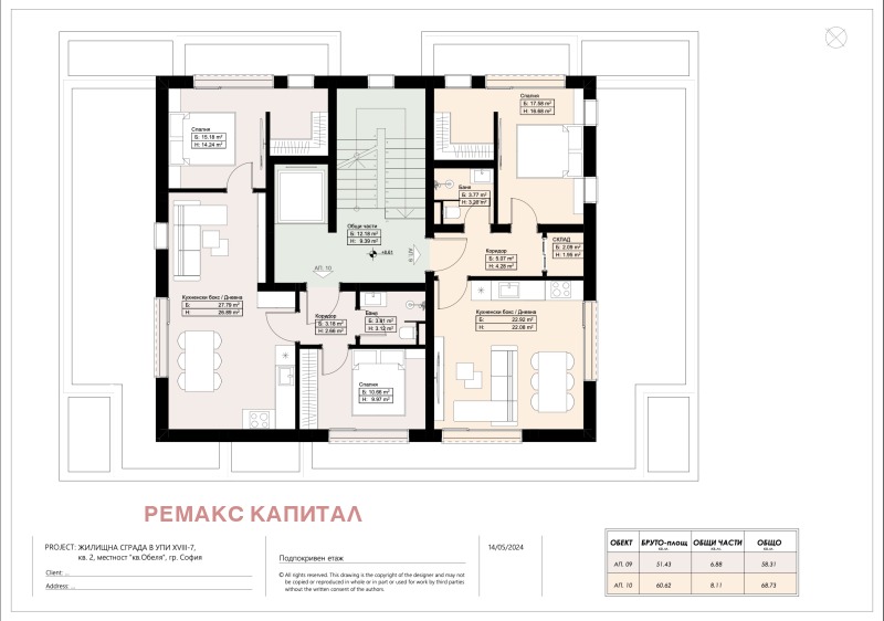 Na sprzedaż  1 sypialnia Sofia , Obelja , 59 mkw | 76445714 - obraz [6]