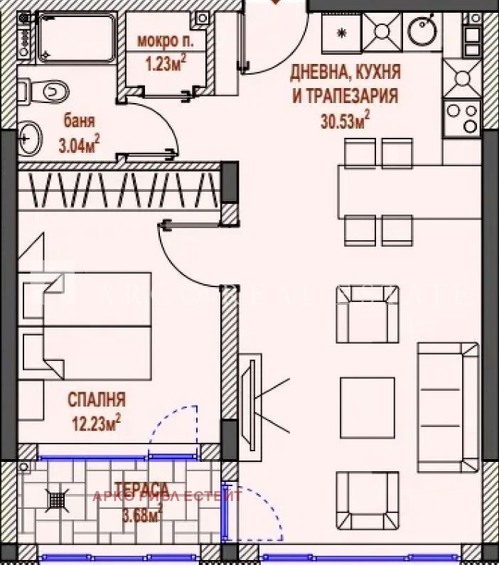 Продается  1 спальня София , Люлин 4 , 71 кв.м | 79111484 - изображение [2]