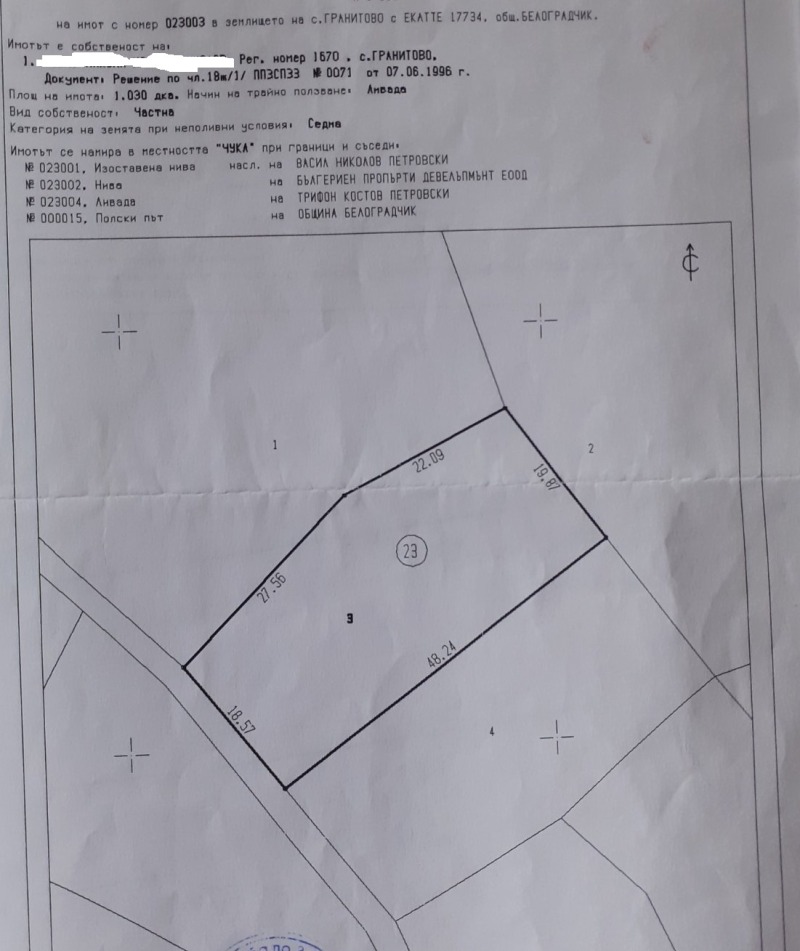 Til salgs  Land region Vidin , Granitovo , 20 dka | 20357108 - bilde [6]