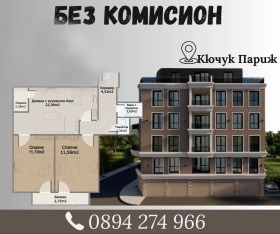 2 спальни Кючук Париж, Пловдив