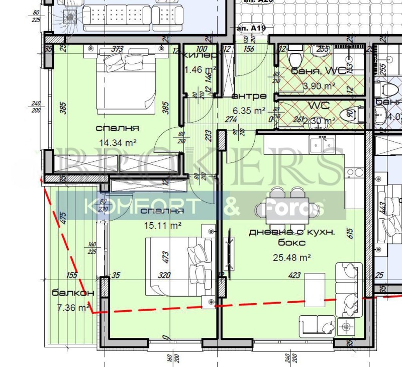 Na sprzedaż  2 sypialnie Warna , Izgrew , 102 mkw | 88602818