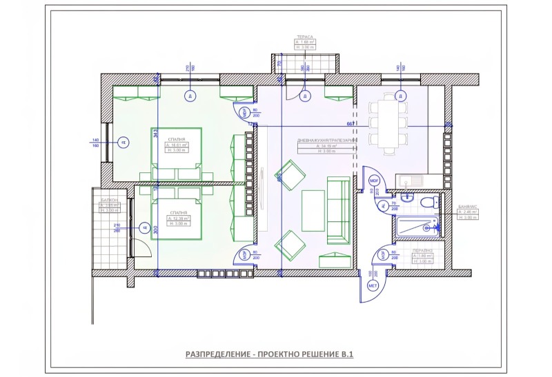 Na prodej  2 ložnice Ruse , Centralen južen rajon , 90 m2 | 71011124 - obraz [2]