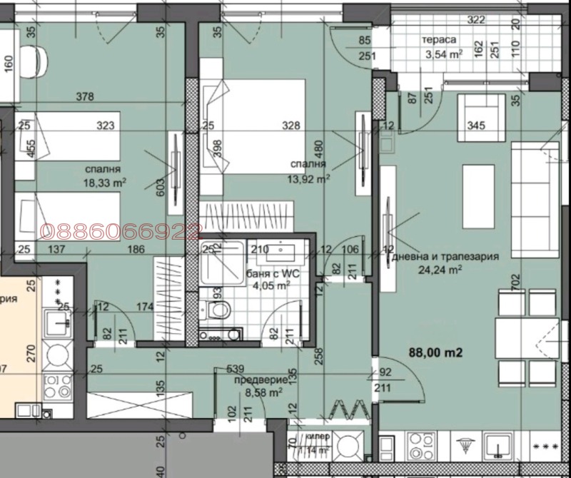 Продава 3-СТАЕН, гр. Пловдив, Тракия, снимка 17 - Апартаменти - 53255031