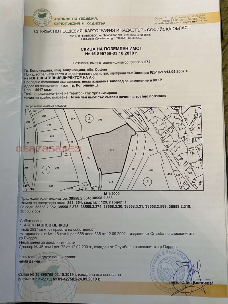 Продава ПАРЦЕЛ, гр. Копривщица, област София област, снимка 6 - Парцели - 52775664