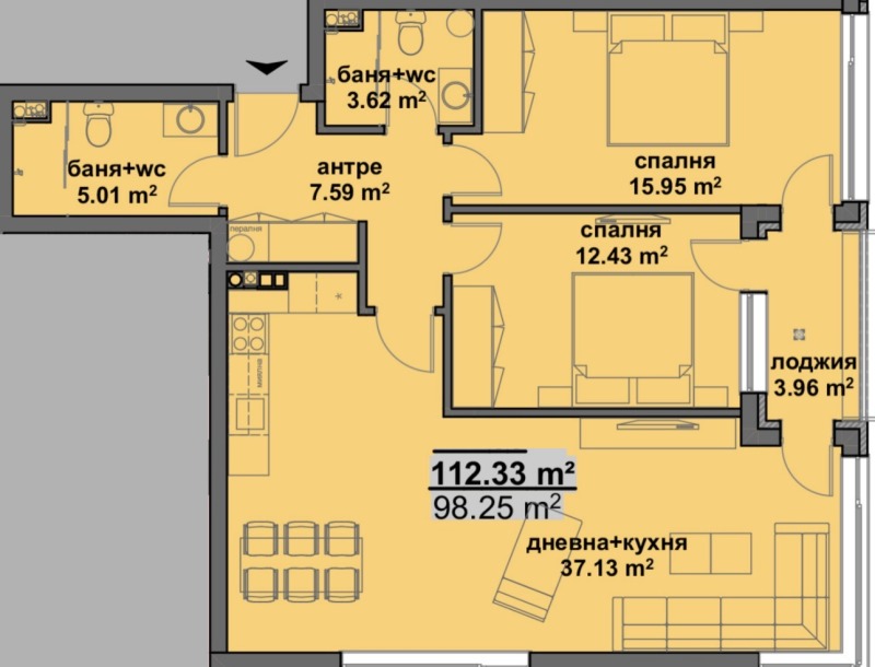 Продава 3-СТАЕН, гр. Бургас, област Бургас, снимка 5 - Апартаменти - 51498304