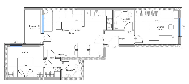 Продава 3-СТАЕН, гр. Пловдив, Тракия, снимка 2 - Aпартаменти - 48111778