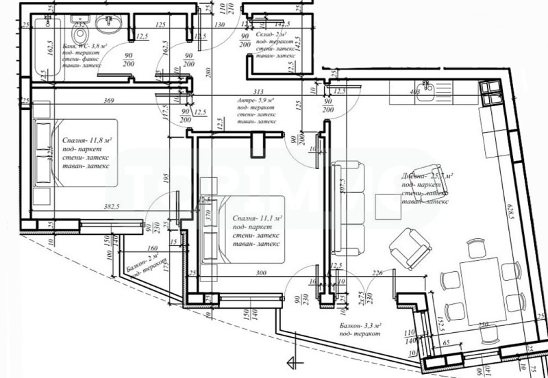 Zu verkaufen  2 Schlafzimmer Warna , Operata , 91 qm | 49553845 - Bild [2]