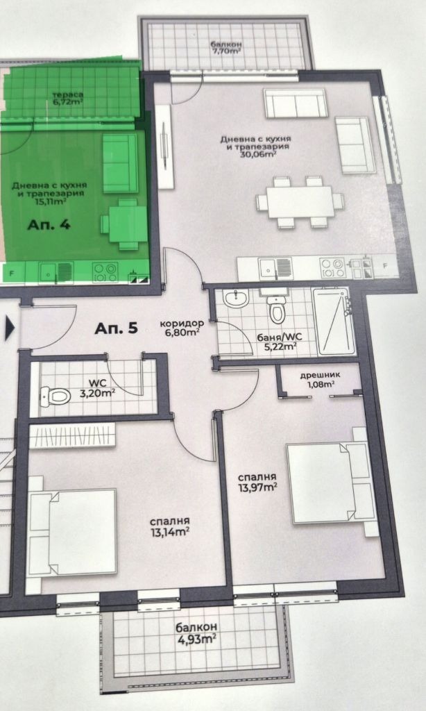 Продава 3-СТАЕН, гр. Варна, Аспарухово, снимка 2 - Апартаменти - 53973852