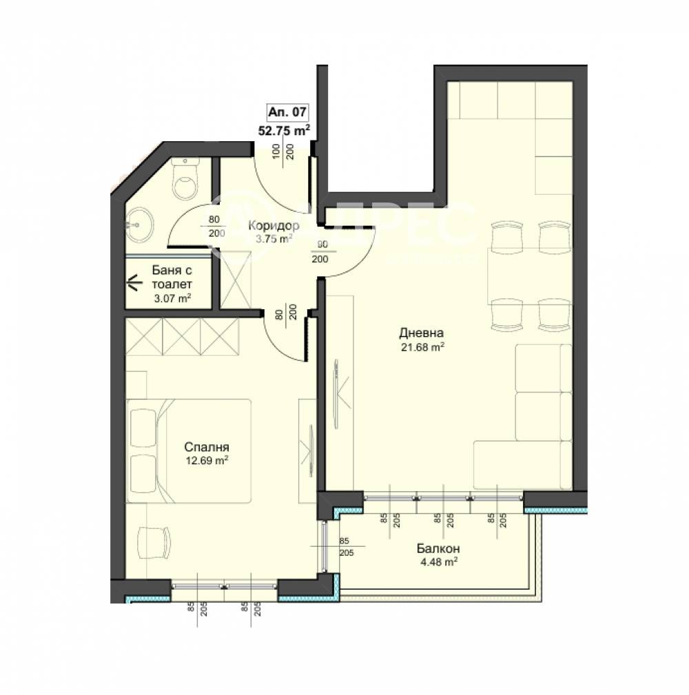Продава 2-СТАЕН, гр. Варна, Аспарухово, снимка 2 - Апартаменти - 55884304