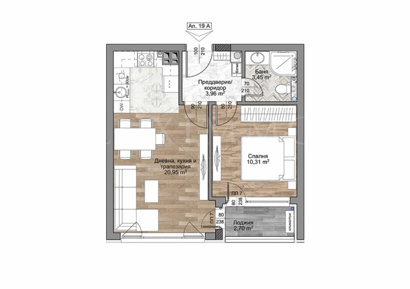 En venta  1 dormitorio Sofia , Mladost 4 , 56 metros cuadrados | 19740338