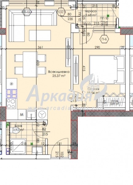 Продается  1 спальня Пловдив , Тракия , 62 кв.м | 70147988