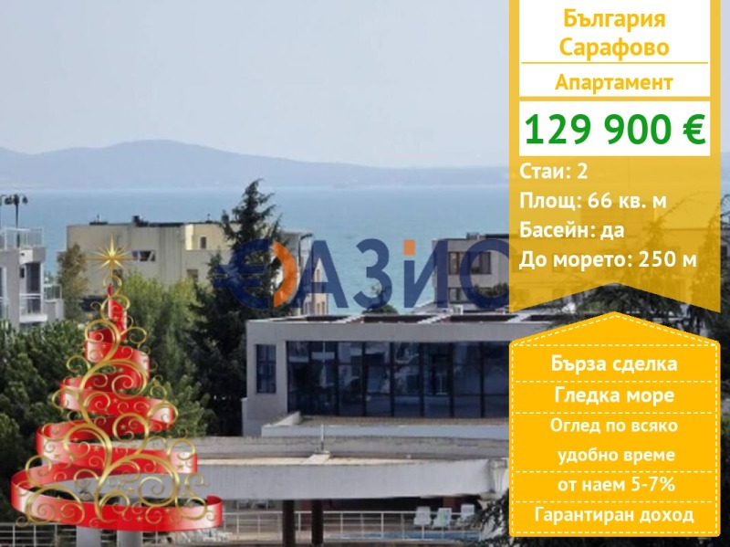 Продава 2-СТАЕН, гр. Бургас, Сарафово