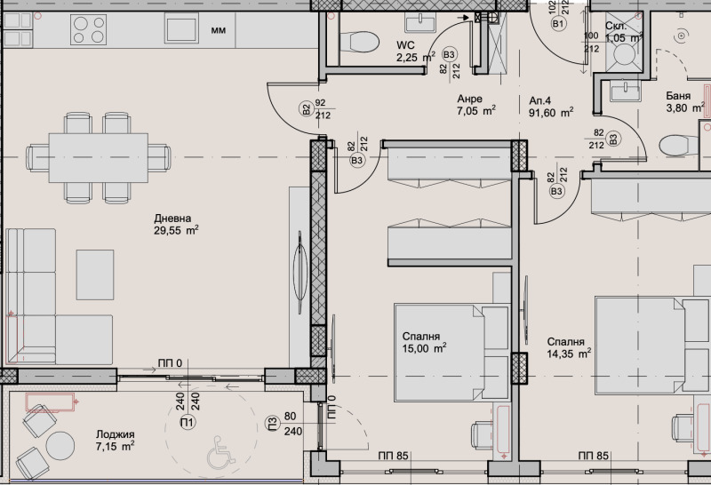 In vendita  2 camere da letto Plovdiv , Hristo Smirnenski , 97 mq | 48544479 - Immagine [2]