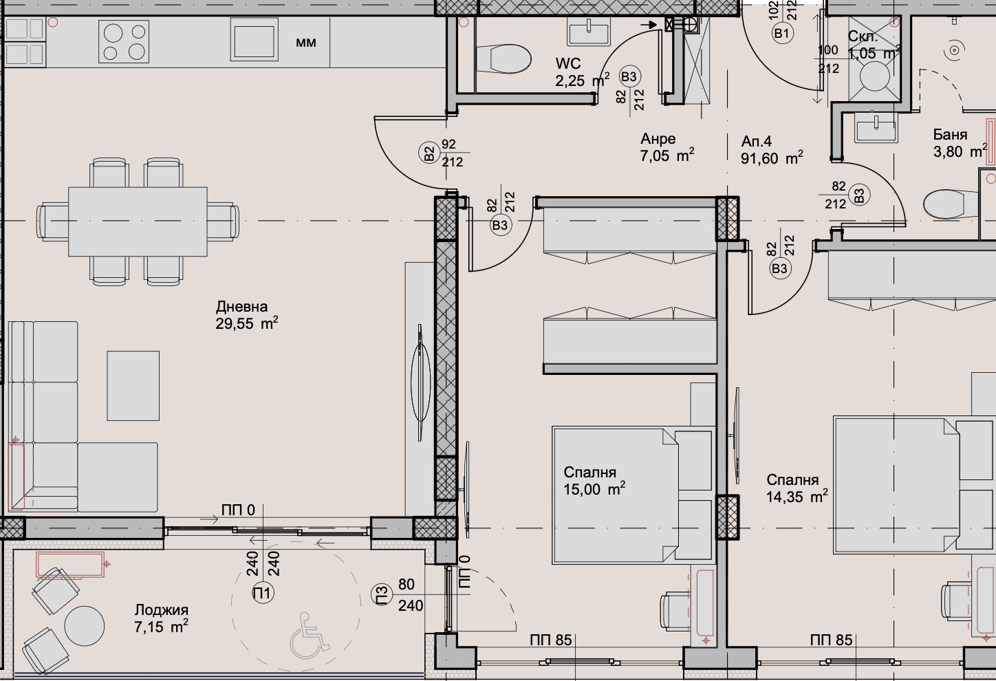 Продава 3-СТАЕН, гр. Пловдив, Христо Смирненски, снимка 2 - Апартаменти - 53979613