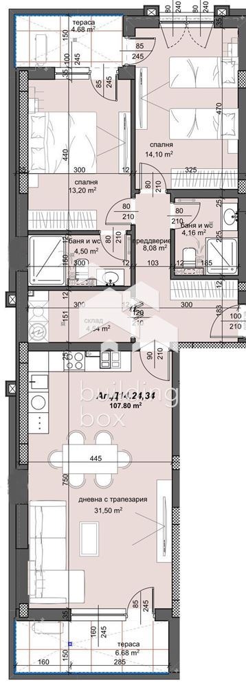 For Sale  2 bedroom Plovdiv , Trakiya , 127 sq.m | 38886671 - image [2]