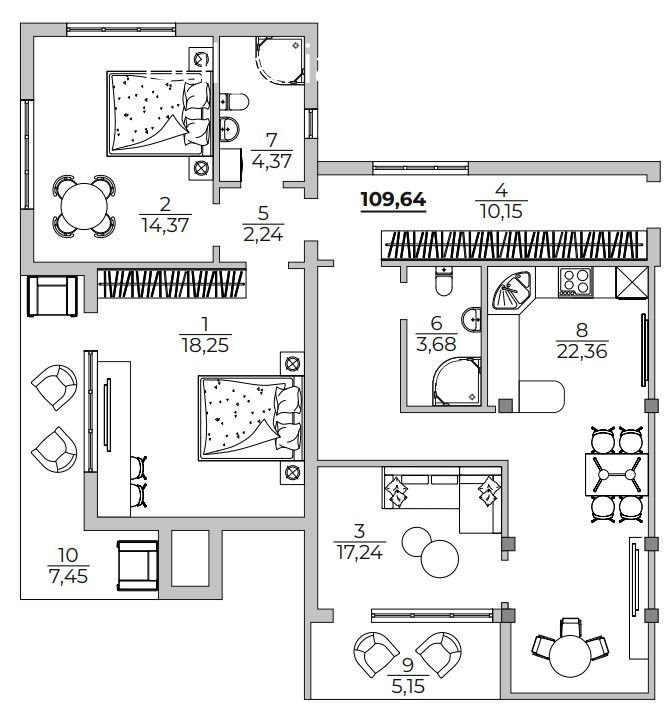 À vendre  2 chambres Varna , m-t Alen mak , 135 m² | 63605618 - image [9]