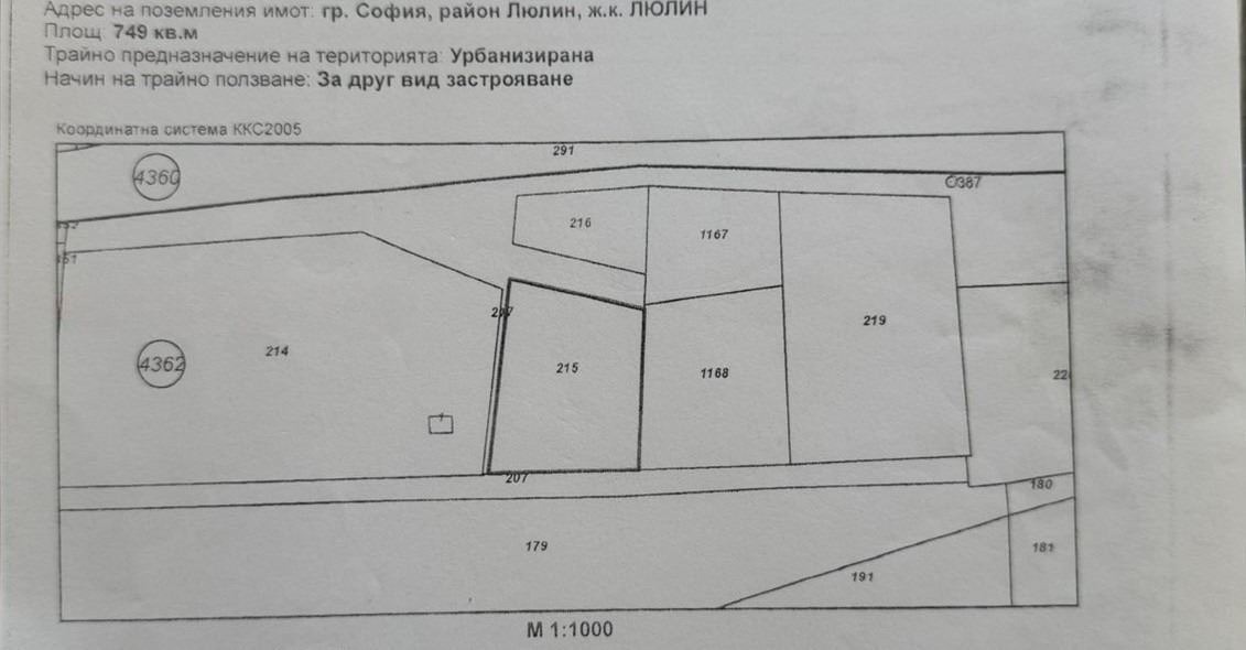 Продава ПАРЦЕЛ, гр. София, Люлин 7